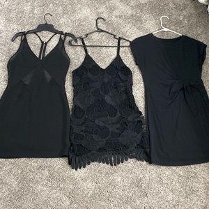 Three little black dresses for one low price! All fit size S/M.
